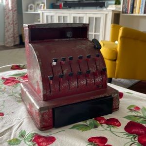 Vintage toy metal cash register